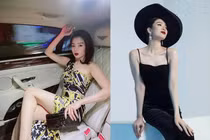 Lệ Quyên chuộng các trang phục ôm sát tôn vóc dáng đồng hồ cát