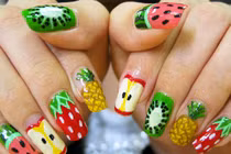 Cực quyến rũ mẫu móng tay trái cây cho ngày hè sôi động