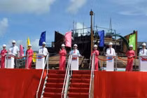 Đặt ky, đóng giàn khoan tự nâng lớn nhất VN