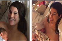 Ngạc nhiên cặp chị em sinh đôi sinh con trùng ngày giờ