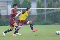 Hình ảnh tuyển Việt Nam tập luyện cho vòng loại World Cup 2018