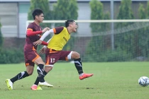 Hình ảnh tuyển Việt Nam tập luyện cho vòng loại World Cup 2018