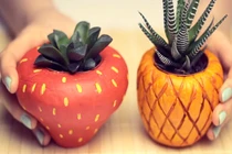 Cách làm chậu cây hình hoa quả cho bạn nữ khéo tay