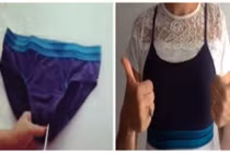 Tự chế áo tập thể thao từ... quần chíp