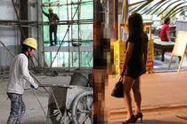 Anh phụ hồ hỏi cô gái đứng đường: cô vẫn còn trinh à?