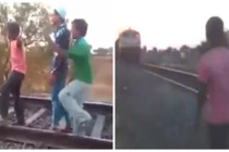 Trẻ trâu đón đầu tàu hỏa để thể hiện và cái kết đắng