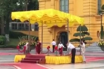 Công tác chuẩn bị đón Tổng thống Obama ở Phủ Chủ tịch