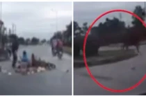 Suýt chết vì bị bò lao vào xe máy