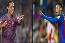 Ngỡ ngàng những pha ghi bàn giống nhau của Ronaldinho và Neymar