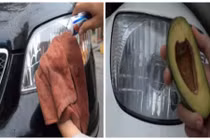 Mẹo làm mới đèn xe với kem đánh răng và quả bơ