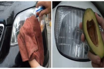 Mẹo làm mới đèn xe với kem đánh răng và quả bơ