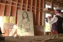 Kỳ thú vẽ chân dung nàng Mona Lisa bằng “máy bắn đinh“