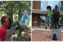 Muôn kiểu chụp ảnh tự sướng với tượng (9)