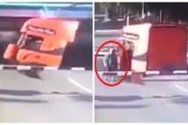 Tàu đâm nát ô tô, tài xế thoát chết thần kỳ