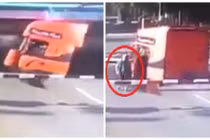 Tàu đâm nát ô tô, tài xế thoát chết thần kỳ