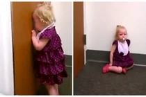 Kiểu ăn vạ có một không hai của bé gái dễ thương