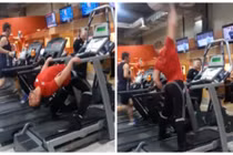 Phong cách tập gym quá độc đáo chẳng giống ai