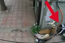 Thanh niên bảnh bao bẻ khóa xe tay ga nhanh như chớp