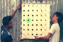 Điều hòa tự chế từ vỏ chai giúp giảm 5 độ C