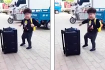 Nhạc nổi lên, nhóc tì nhảy nhót quên cả trời đất