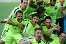 Màn ăn mừng chức vô địch hoành tráng của cầu thủ Barcelona