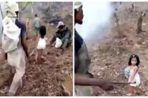 Cảm động bé gái ngày ngày cầm gậy dắt cha mù lòa đi làm