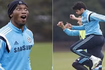 Clip Drogba tấu hài trong buổi tập của Chelsea