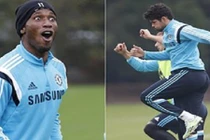 Clip Drogba tấu hài trong buổi tập của Chelsea