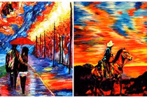 Những bức tranh tuyệt đẹp của họa sĩ mù gây ngỡ ngàng