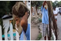 Phát sốt với bộ tóc siêu độc của người đàn ông