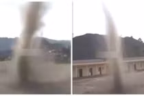 Lốc xoáy kinh dị như quái vật ở Quảng Ninh