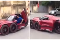 Xôn xao về chiếc xe ô tô 5 bánh tại Hà Nội