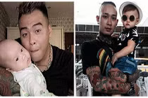 Hai ông bố xăm trổ chăm con, hát “Chắc ai đó sẽ về”