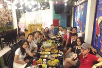 Tiến Dũng, Quang Hải, Đức Chinh tụ tập ăn uống sau lễ vinh danh