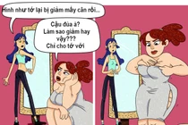 Bộ tranh: Sẽ ra sao khi nàng béo và gầy chơi thân với nhau?
