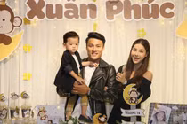 Kỳ Hân - Mạc Hồng Quân hạnh phúc tổ chức sinh nhật cho con trai