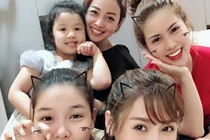 Vợ Việt Anh và Quế Vân thân thiết quanh nồi lẩu toàn ngôi sao