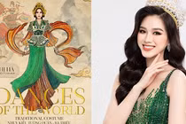 Cận bản thiết kế trang phục ấn tượng Đỗ Thị Hà thi Miss World