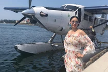 Hà Kiều Anh sang chảnh đi thủy phi cơ cùng chồng đại gia