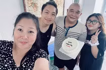 Hồng Vân bên ông xã Lê Tuấn Anh và 2 con sau ồn ào