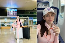 Võ Hoàng Yến sang Mỹ thăm chồng sắp cưới