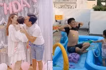 Trường Giang đúng chuẩn chồng người ta ở nhà chơi cùng con gái 