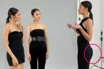 Ngọc Châu lộ miếng độn mông khi dạy nhảy cho 2 á hậu
