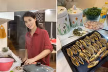 Bạn gái á hậu của Chí Trung khoe tài nấu ăn giỏi, ai nhìn cũng ưng