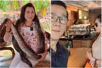 Kỳ Duyên chụp với trăn, "Vua cá Koi" chiều Hà Thanh Xuân hết mức
