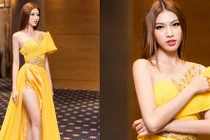 Á hậu Ngọc Thảo khoe chân dài 1m1 với váy xẻ cao thót tim