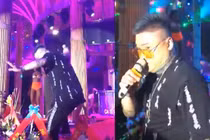 Vũ Duy Khánh bị ngã nứt xương đầu gối ở bar Quảng Ninh