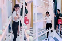 Ngỡ ngàng Angelababy đứng lên trứng không vỡ, chui vừa khe 17 cm