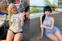Hot girl xinh đẹp diện quần siêu ngắn đi ăn đêm gây phản cảm