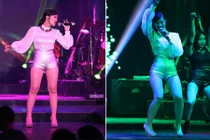 Đông Nhi khoe chân nuột nà trong đêm nhạc Dương Triệu Vũ